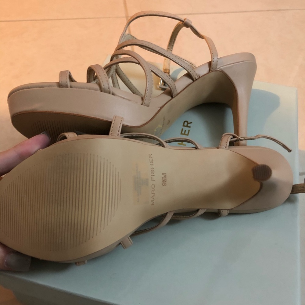 MARC FISHER JASLYN STRAPPY SANDALS, Natural color - Picture 5 of 7